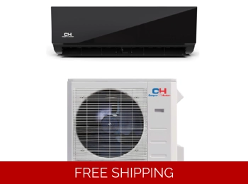 C&H 24K-Btu 23.5 SEER2 Mini Split Heat Pump (-13°F) Wifi, E-Star: 13 EER/10 HSPF (R454B)